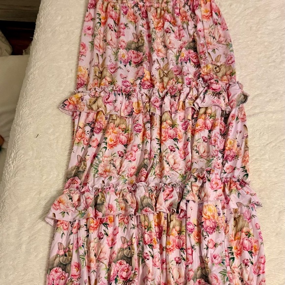 Chic Floral Ruffle Maxi Dress - Picture 2 of 2